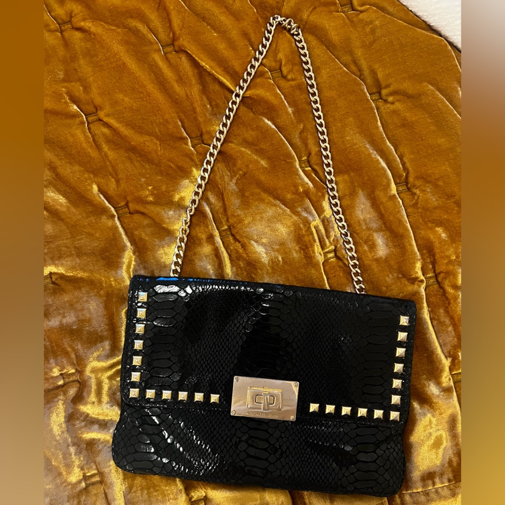 Michael Kors Black Gold Studded Purse